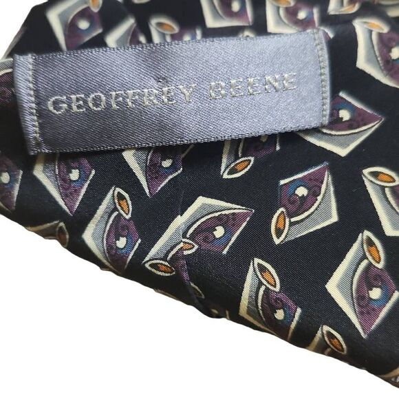 Vintage Silk Tie Geoffrey Beene Corpcore 90s  Suit - Picture 5 of 5